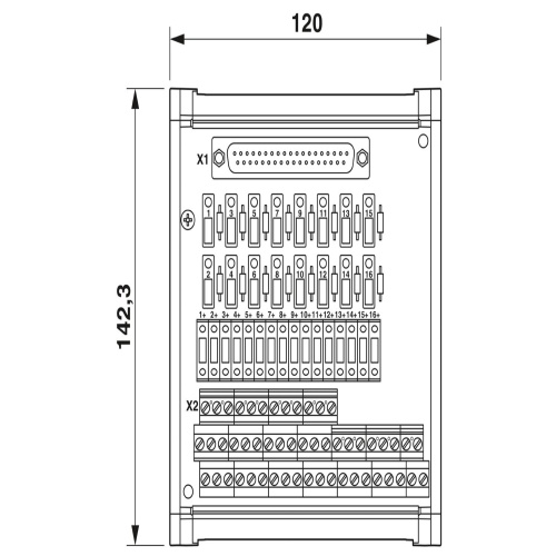 Phoenix Contact 2905245 Termination board UM-D37M/DS/FU/LED/AID4/C300/L