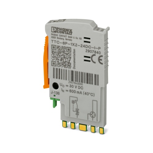 Phoenix Contact 2907840 Surge protection plug TTC-6P-1X2-24DC-I-P