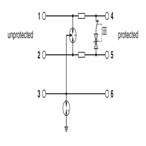 Phoenix Contact 2908199 Surge protection device TTC-6P-1X2-F-48DC-UT-I