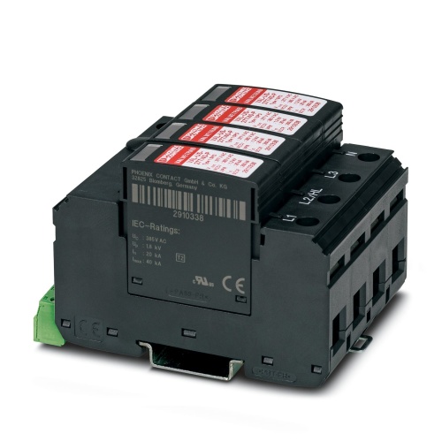 Phoenix Contact 2910375 Type 1 surge protection device VAL-US-277/40/4+0-FM