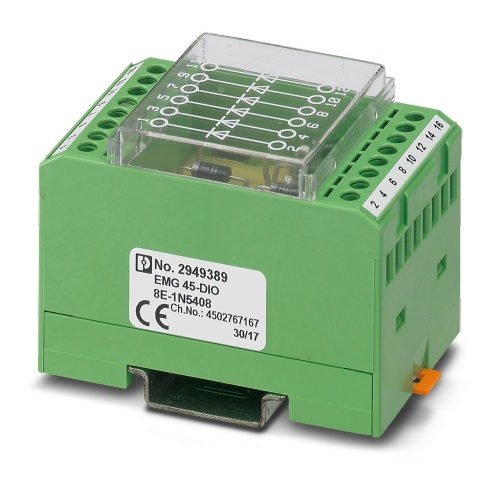 Phoenix Contact 2949389 Diode block EMG 45-DIO 8E-1N5408