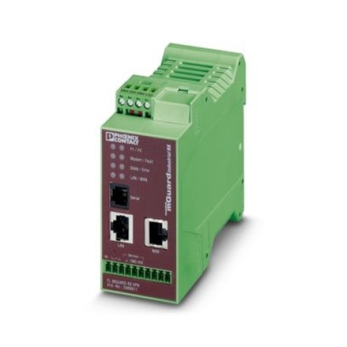 Phoenix Contact FL MGUARD RS VPN ANALOG - Router, 2 Channels, 9 VDC-36 VDC, 10/100 Mbps - 2989718