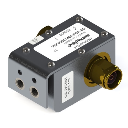 Polyphaser VHF50B43-MA-PGR-BD RF Surge Protector - 512 MHz, 750 Watts