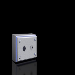 Rittal 1682600 Push Button Enclosure - 304 Stainless Steel, NEMA 1/3/3X/4/4X/12/13, 3.94"  x 6.3"  x 3.54" (WxHxD)