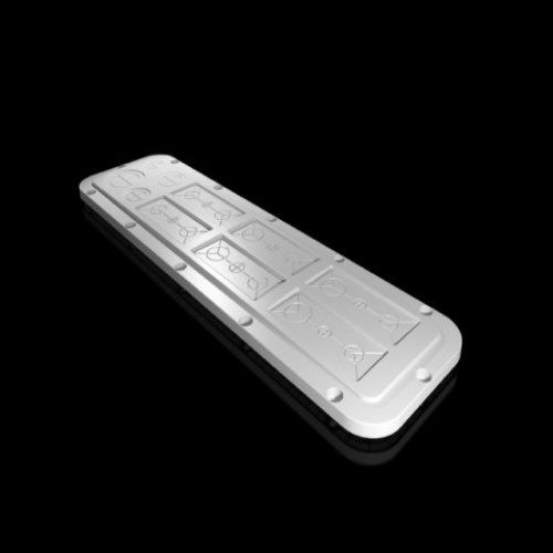 Rittal 2564200 Plastic gland plates, for AX, for cable entry, modular, pre-punched, WD: 534x149 mm