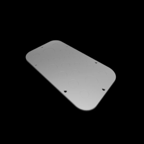 Rittal 2571100 Metal gland plate with metric knockouts, for AX