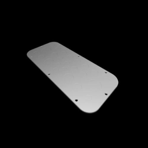 Rittal 2572100 Metal gland plate with metric knockouts, for AX