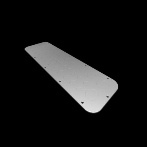 Rittal 2574100 Metal gland plate with metric knockouts, for AX