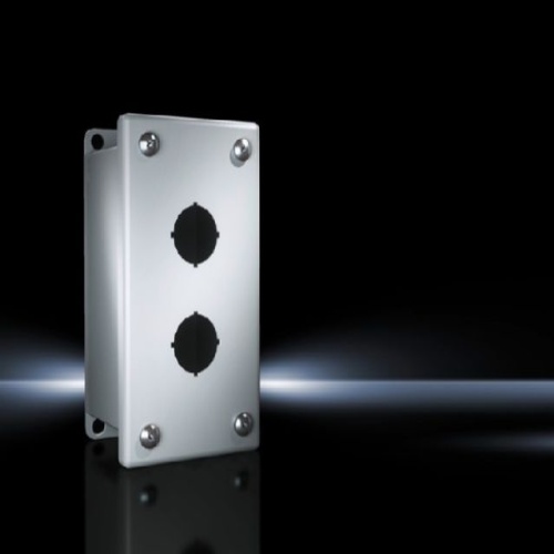 Rittal 8017665 Push Button Enclosure - Carbon steel, NEMA 12, 2.72" x 5.12" x 3.46" (WxHxD)