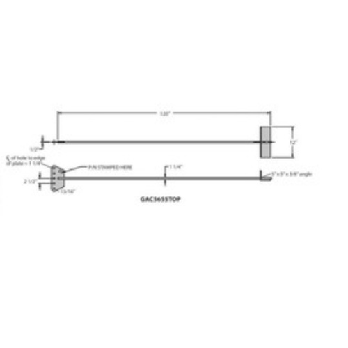 Rohn GAC5655TOP Anchor Rod, 5655 1.25" Dia X 10'