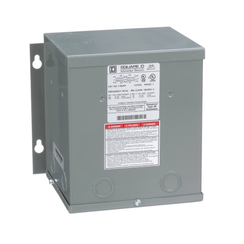Schneider Electric 1.5S43F Buck Boost Transformer - Single Phase, 1.5 kVA, 120 X 240V In, 12/24V Out