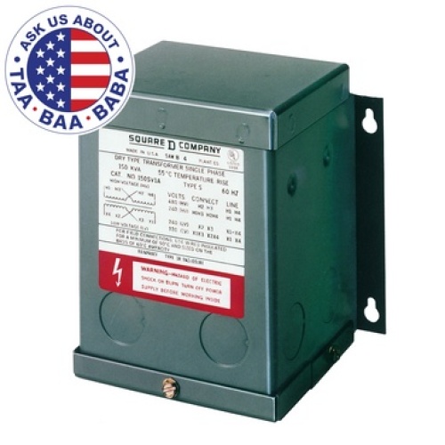 Schneider Electric 10S60F - Low voltage transformer, encapsulated dry type, 1 phase, 10kVA, 208V primary, 120/240V secondary, Type 3R
