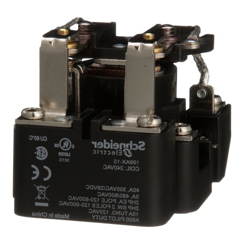 Schneider Electric 199AX-15 Power relay, SE Relays, DPDT, 40A, 240 VAC