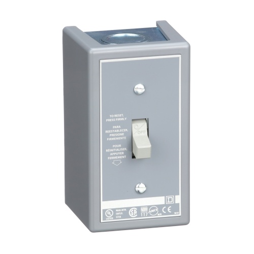 Schneider Electric 2510FG2 Manual Starter, fractional horsepower, 16A, 2 poles, 1 HP at 277 VAC, toggle operated, no indicator, NEMA 1 enclosure