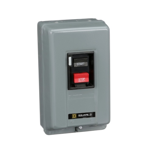 Schneider Electric 2510MBG1 Manual Starter, integral horsepower, NEMA M0, 600 VAC, 2 pole, 2 HP at 230 VAC, single Phase, no indicator, NEMA 1