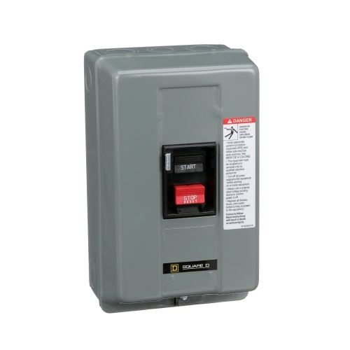Schneider Electric 2510MCG2 Manual Starter, integral horsepower, NEMA M1P, 600 VAC, 2 pole, 5 HP at 230 VAC, single Phase, no indicator, NEMA 1