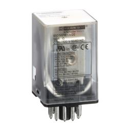 Schneider Electric 8501KPR13V20 K type plug in relay Three Pole 120 VAC coil Socket mount