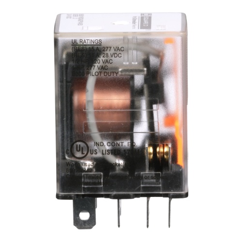 Schneider Electric 8501RSD42P14V53 R type plug in relay 10 Amp Double Pole 24 VDC coil LED Indicator
