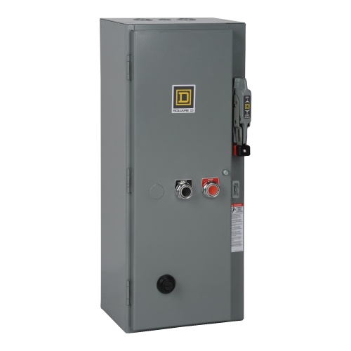 Schneider Electric 8538SDG14V02S Non-Reversing COMBINATION STARTER, Type S, fusible disconnect, Size 2, 45A, 3 pole, 120 VAC coil, melting alloy overload, NEMA 1