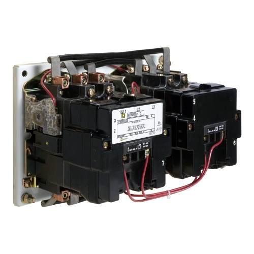 Schneider Electric 8702SEO2V02S NEMA Contactor, Type S, reversing, Size 3, 90A, 3 pole, 3 Phase, horizontal, 110/120 VAC 50/60 Hz coil, open style