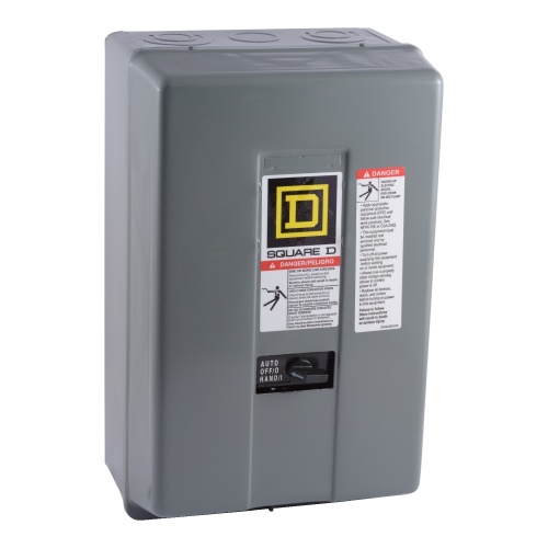 Schneider Electric 8903LG40V02C Contactor, Type L, multipole lighting, electrically held, 30A, 4 pole, 600 V, 110/120 VAC 50/60 Hz coil, NEMA 1, +option