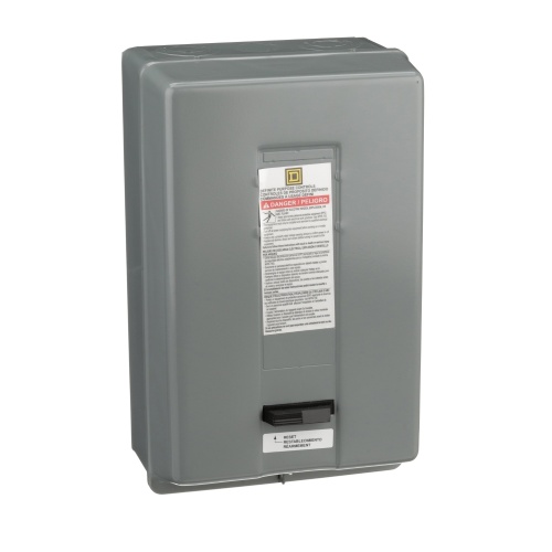 Schneider Electric 8911DPSG53V06 Starter, Definite Purpose, nonreversing, 50A, 3 pole, 3 Phase, 480 VAC coil, melting alloy overload, NEMA 1, +options