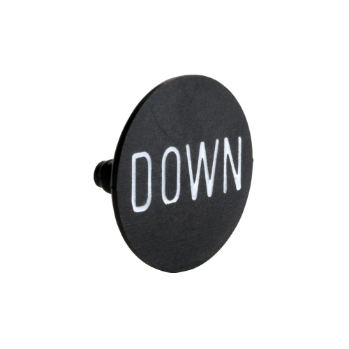 Schneider Electric 9001B254 PUSH BUTTON LEGEND PLATE 30MM T-B Round - Black - Down