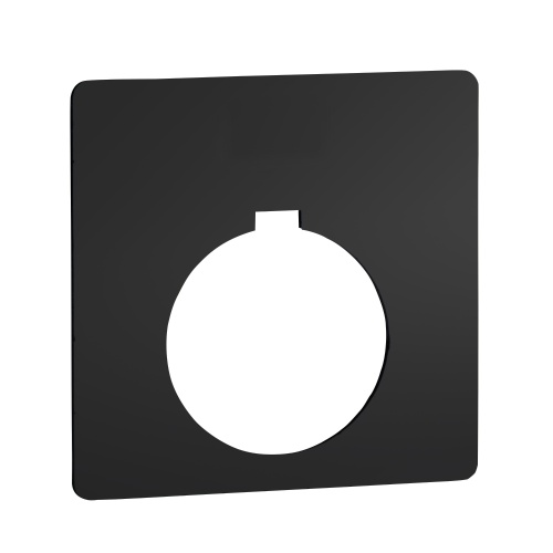 Schneider Electric 9001KN700BP - Blank legend, 30mm, plastic, black with white letters, 63,5mm square