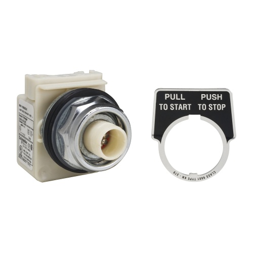 Schneider Electric 9001KR9P38LR - Harmony 9001K, Round, Metal, Flush