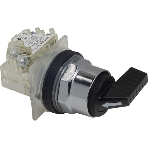 Schneider Electric 9001KS53FBH1 Harmony Chromium plated metal Selector Switch Complete product 30 mm Non-Illuminated 10 Amp Screw Clamp Terminals