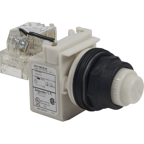 Schneider Electric 9001SKT38LWW31 Harmony 30 mm Round Plastic Pilot Light Non-Illuminated Modular Complete Assembly
