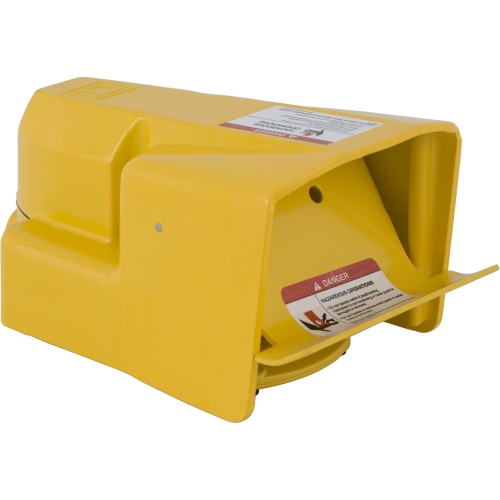 Schneider Electric 9002AW124 Foot Switch, Harmony, industrial, oversized pedal and side shields with safety door, 10A at 600 VAC, DPDT contact