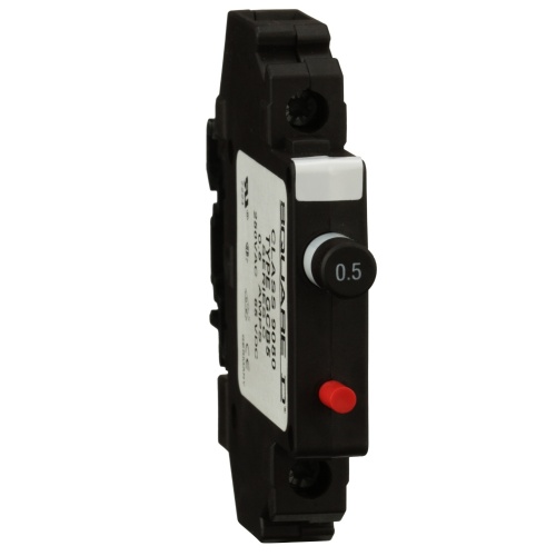 Schneider Electric 9080GCB05 Circuit protector, Linergy, thermal magnetic overcurrent, track mount, 0.5A, 250 VAC / 65 VDC