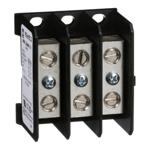 Schneider Electric 9080LBA361101 Power distribution block, Linergy, 3 pole, 1 line, 4 load, 115A CU, 90A AL, 600 V