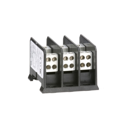 Schneider Electric 9080LBA361104 Power Distribution Block, 3 pole, 1 line, 4 load, 115 A 600 V CU / 90 A 600 V AL