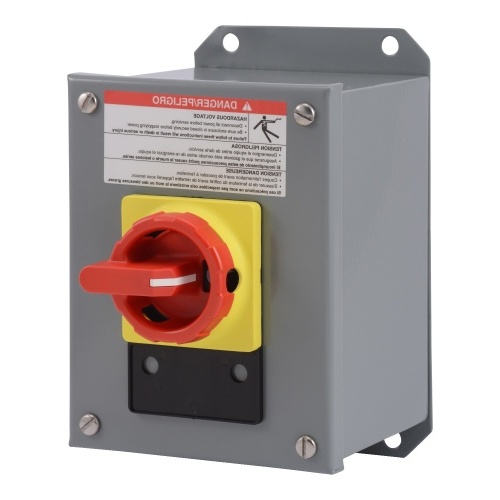 Schneider Electric 9421V2A30 Manual Motor Controller, TeSys Vario, rotary handle, 25A, 3 pole, 20 HP at 600 V, metallic enclosure, UL Type 12
