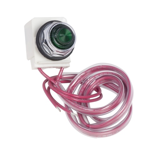 Schneider Electric 9999SPL28G pilot light kit Type S, LED, green, Type 1-3R-12, NEMA size 00-7, 120V 60Hz