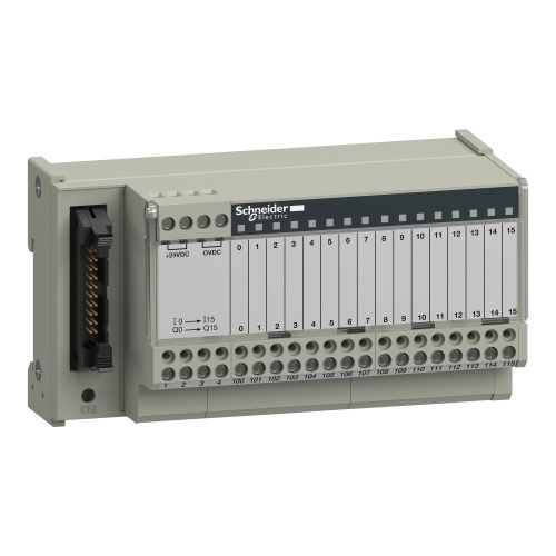 Schneider Electric ABE7H16R11 - passive connection sub-base ABE7 - 16 inputs or outputs - Led