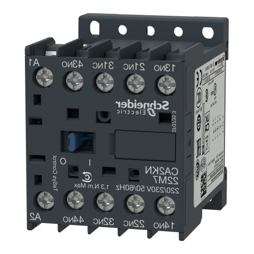 Schneider CA2KN22E7 Square D TeSys Industrial Relay 48 VAC coil Four Pole 2-NO Single Throw 2-NC Single Throw