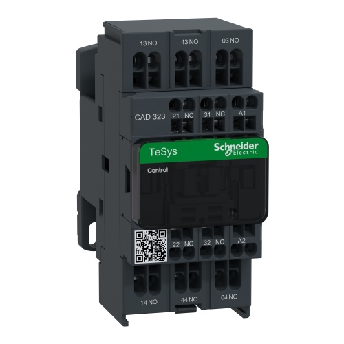 Schneider CAD323F7 Square D TeSys Industrial Relay 110 VAC coil Five Pole 3-NO Single Throw 2-NC Single Throw