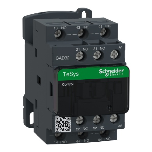 Schneider CAD32FC7 Square D TeSys Industrial Relay 127 VAC coil Five Pole 3-NO Single Throw 2-NC Single Throw