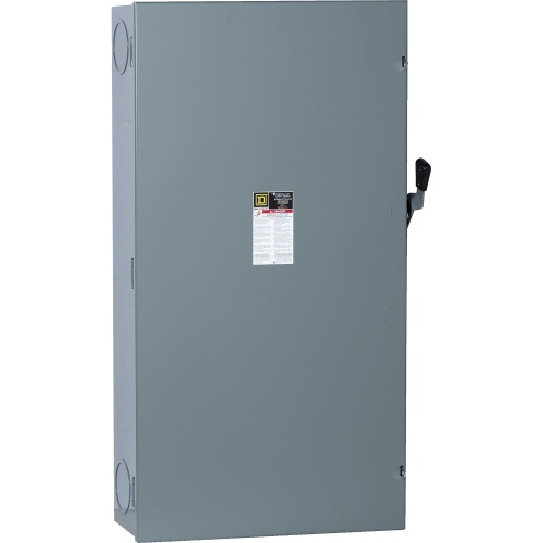 Schneider Electric CD225N Safety switch, general duty, fusible, 400A, 120/240 VAC, 2 poles, solid neutral, NEMA 1