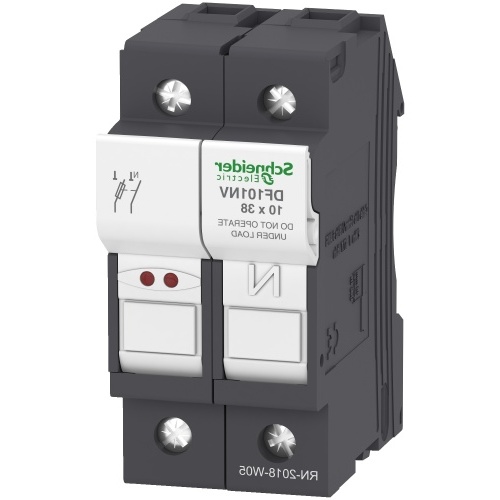 Schneider Electric DF101NV Fuse carrier TeSys DF, 1P+N 32A, fuse size 10x38 mm, blown fuse indicator