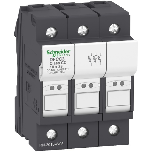 Schneider Electric DFCC3 Fuse carrier, TeSys DF, 3P, 30A, 600VAC, fuse class CC