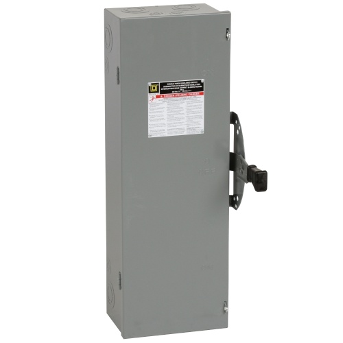 Schneider Electric DTU323 Safety switch, double throw, non fusible, 100A, 240 VAC/250 VDC, 3 poles, 30 hp, NEMA 1