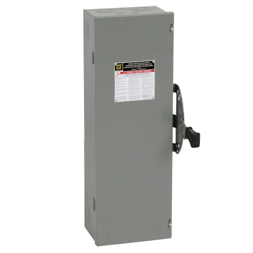 Schneider Electric DTU362 Safety switch, double throw, non fusible, 60A, 600 VAC/VDC, 3 poles, 60 hp, NEMA 1