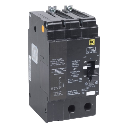 Schneider Electric EDB24030SA - Circuit Breaker, 30 Amp, Two Pole, 25 kA, 480Y/277 VAC