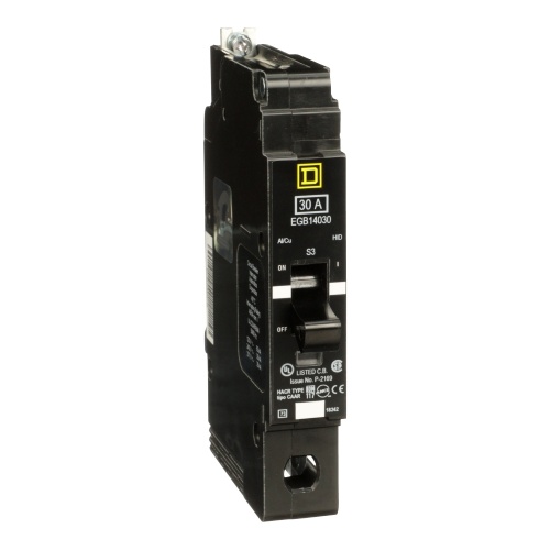 Schneider Electric EGB14030 E Frame Breaker, 30 A, 1 P, 277 V, 35/65 kA, bolt on mounting