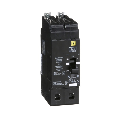 Schneider Electric EGB24030 E Frame, circuit breaker, 30 A, 2 pole, 480Y/277 V, 35/65 kA, bolt on