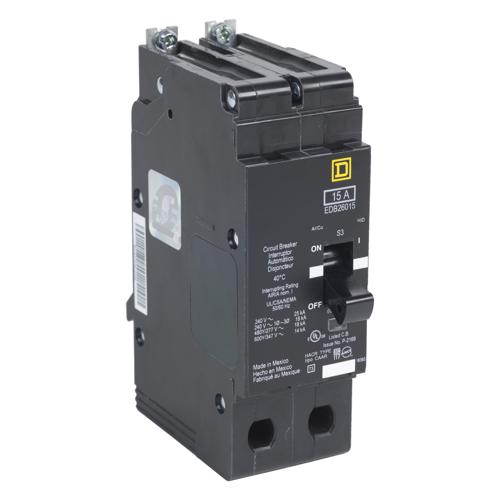 Schneider Electric EGB26020 E-Frame Branch Brkr 20A, 2P, 600Y/347V, 18kA, Bolt-on Mnt